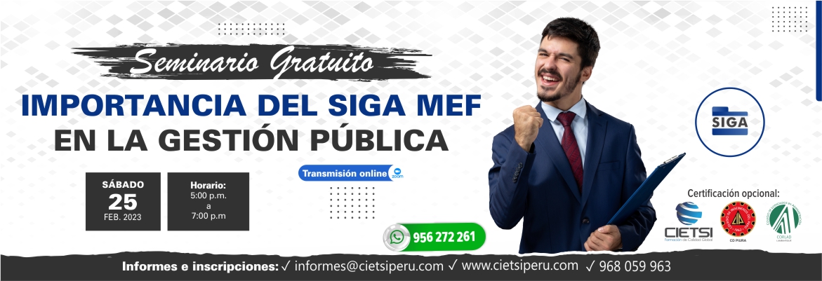 seminario importancia del siga mef en la gestiOn pUblica 2023